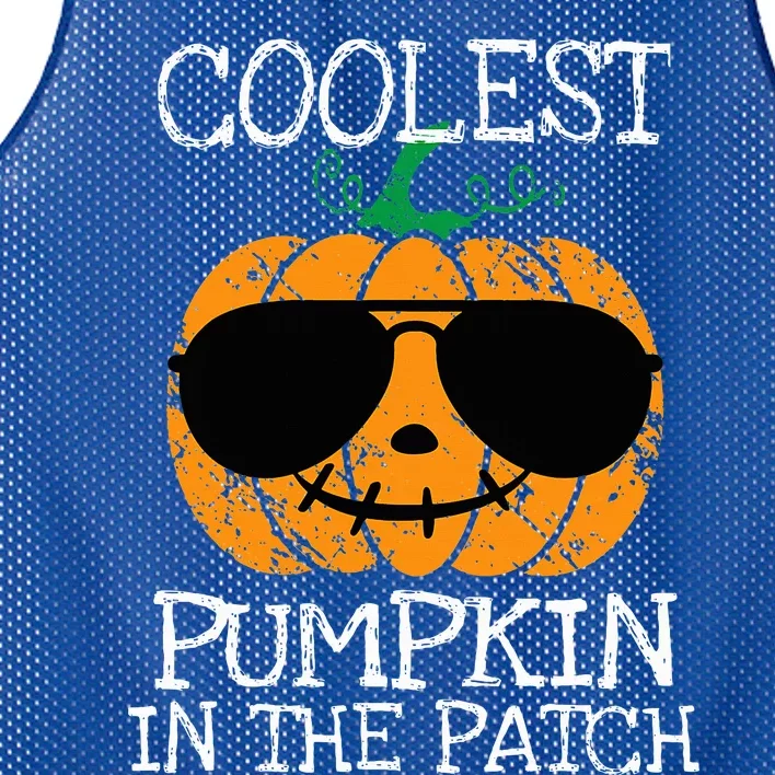 Coolest Pumpkin In The Patch Halloween Mesh Reversible Basketball Jersey Tank