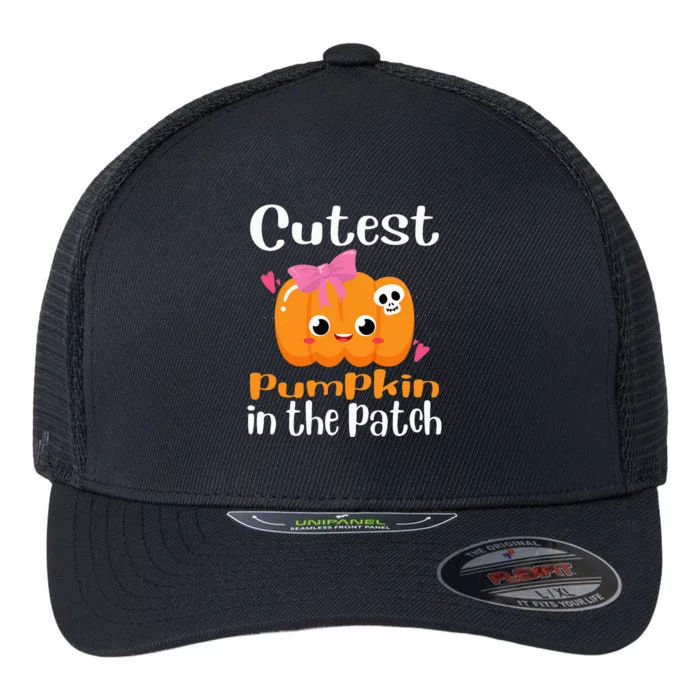 Cutest Pumpkin In The Patch Funny Halloween Flexfit Unipanel Trucker Cap