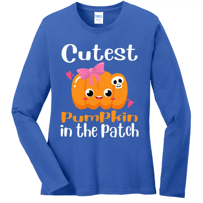 Cutest Pumpkin In The Patch Funny Halloween Ladies Long Sleeve Shirt