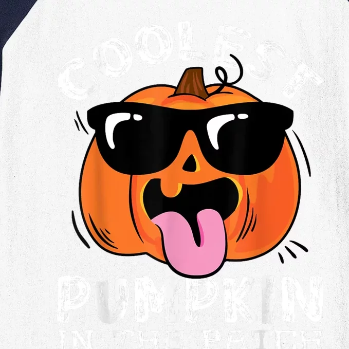 Coolest Pumpkin In The Patch Halloween Baseball Sleeve Shirt