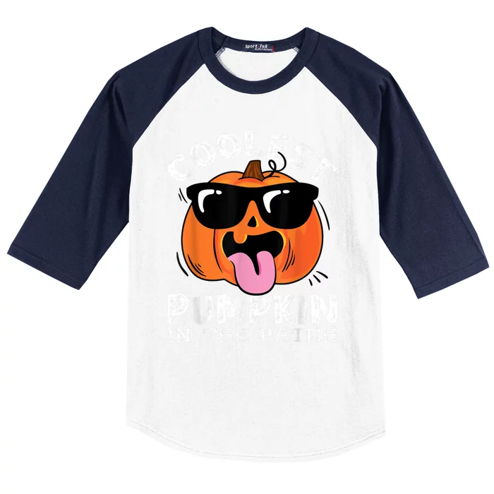 Coolest Pumpkin In The Patch Halloween Baseball Sleeve Shirt