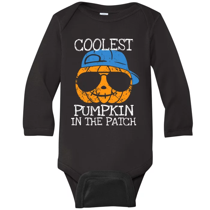 Coolest Pumpkin In The Patch Halloween Boy Girl Teens Baby Long Sleeve Bodysuit