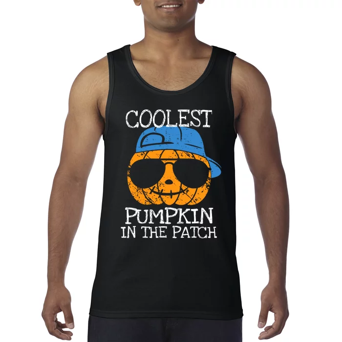 Coolest Pumpkin In The Patch Halloween Boy Girl Teens Tank Top