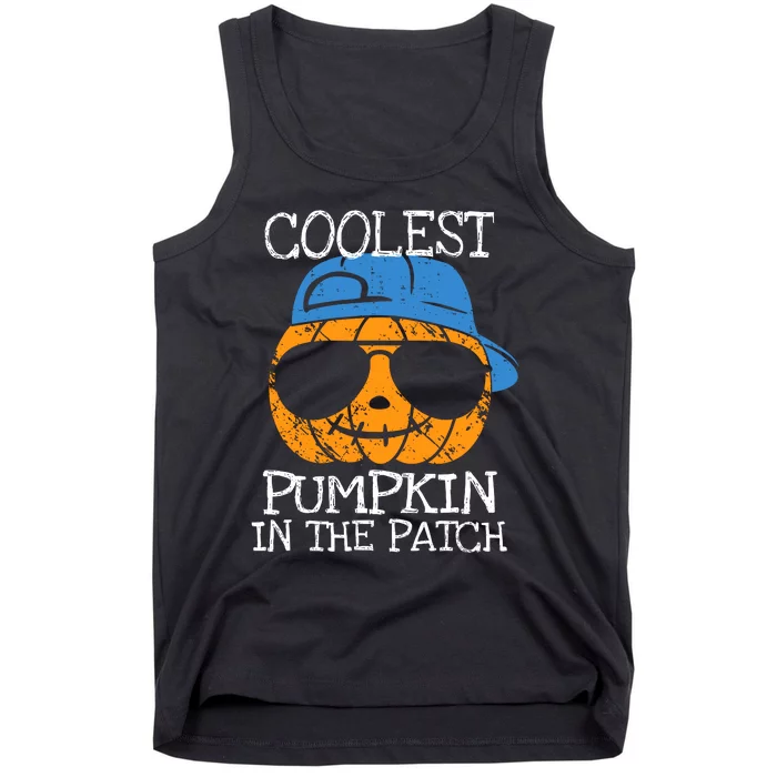 Coolest Pumpkin In The Patch Halloween Boy Girl Teens Tank Top