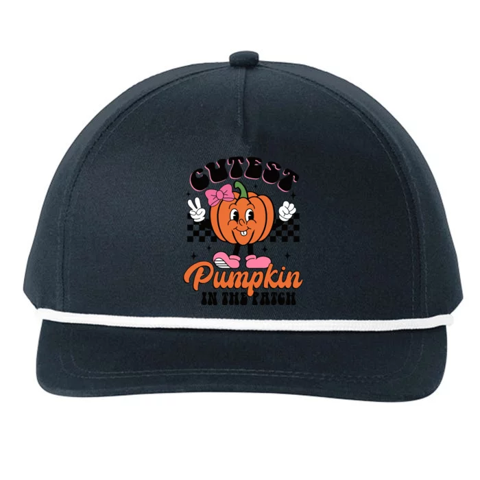 Cutest Pumpkin In The Patch Autumn Fall Season Snapback Five-Panel Rope Hat