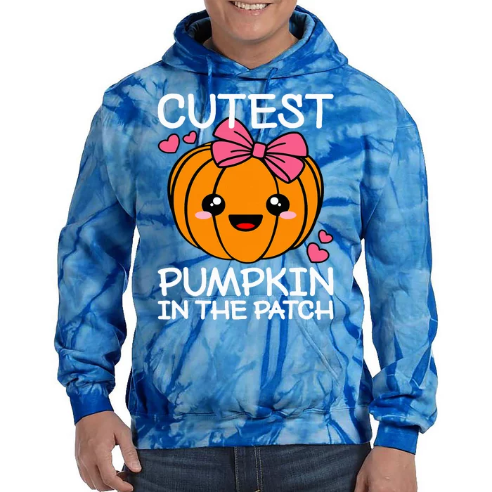 Cutest Pumpkin In The Patch Funny Halloween Tie Dye Hoodie