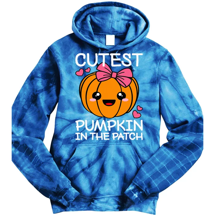 Cutest Pumpkin In The Patch Funny Halloween Tie Dye Hoodie