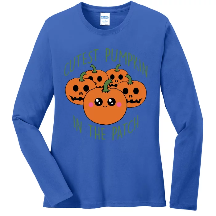 Cutest Pumpkin In The Patch Funny Gift Ladies Long Sleeve Shirt