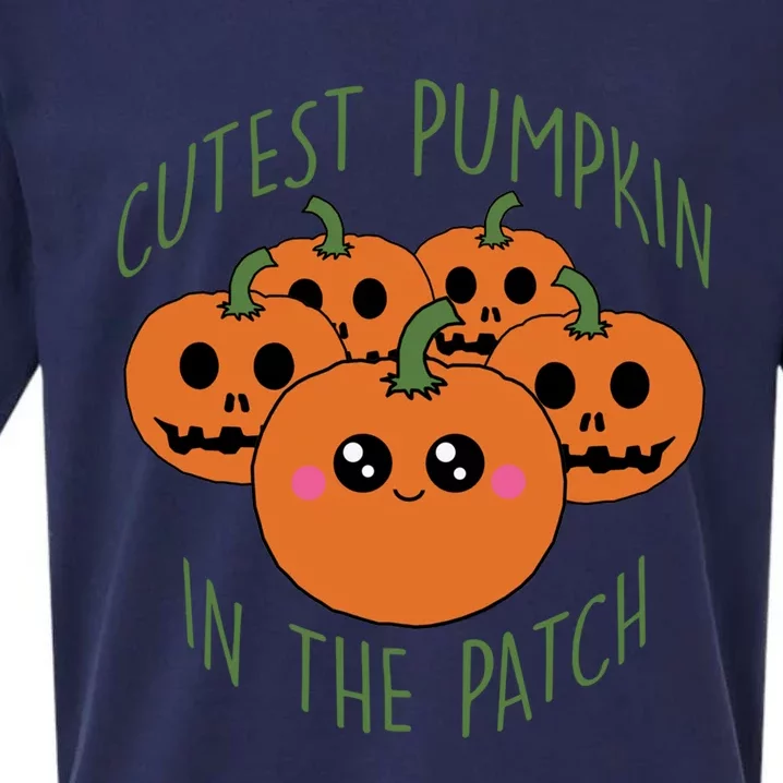 Cutest Pumpkin In The Patch Funny Gift Sueded Cloud Jersey T-Shirt