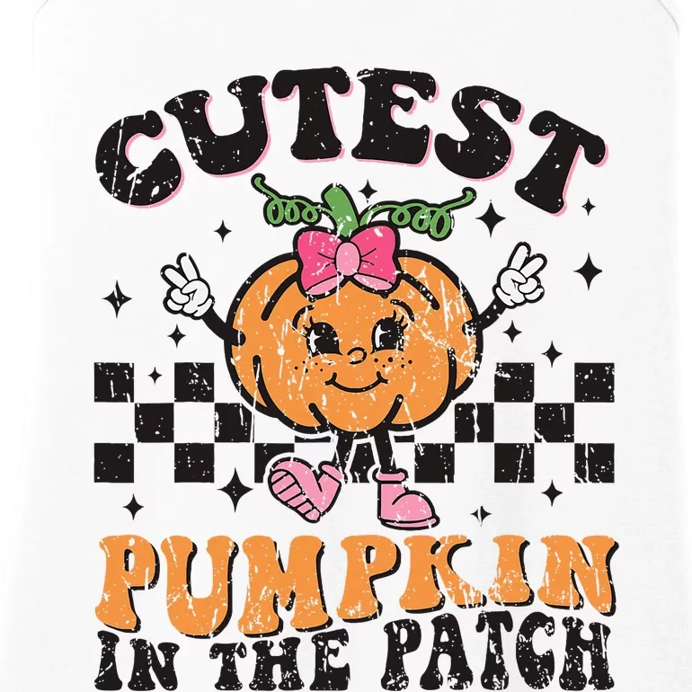 Cutest Pumpkin In The Patch Funny Halloween Thanksgiving Ladies Essential Tank