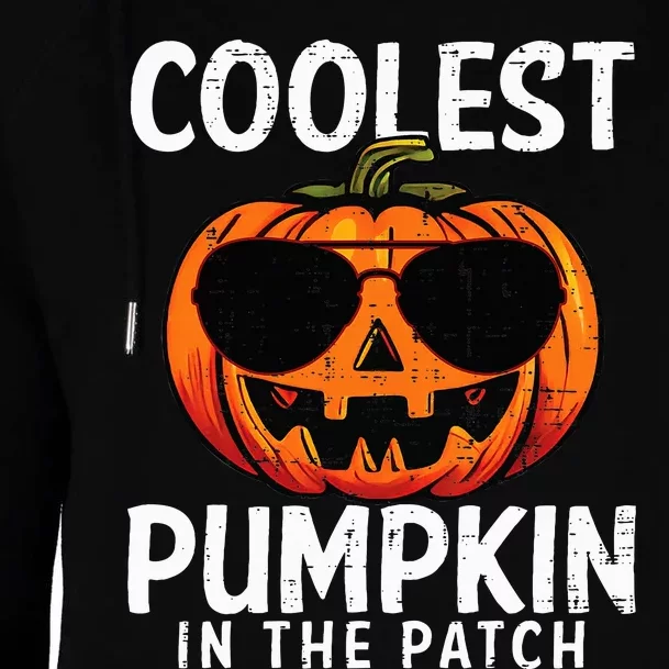 Coolest Pumpkin In The Patch Halloween Kids Womens Funnel Neck Pullover Hood