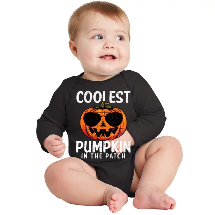 Coolest Pumpkin In The Patch Halloween Kids Baby Long Sleeve Bodysuit