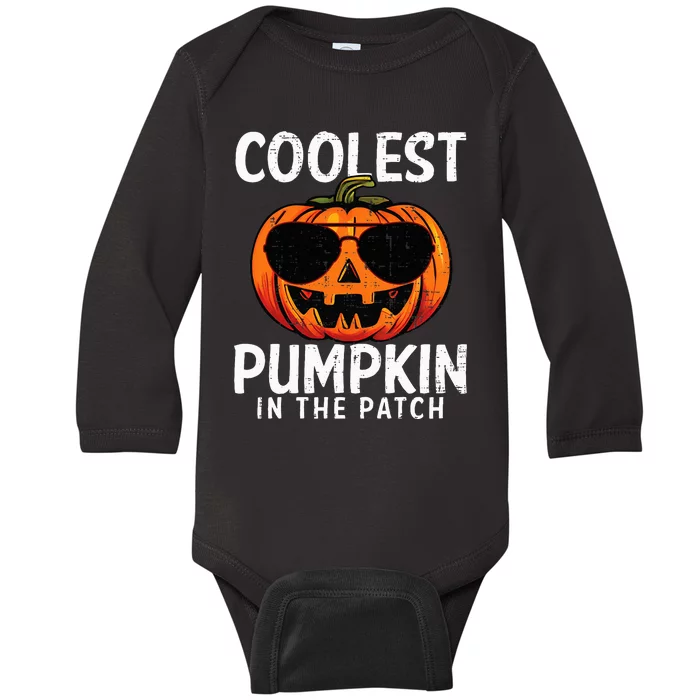 Coolest Pumpkin In The Patch Halloween Kids Baby Long Sleeve Bodysuit