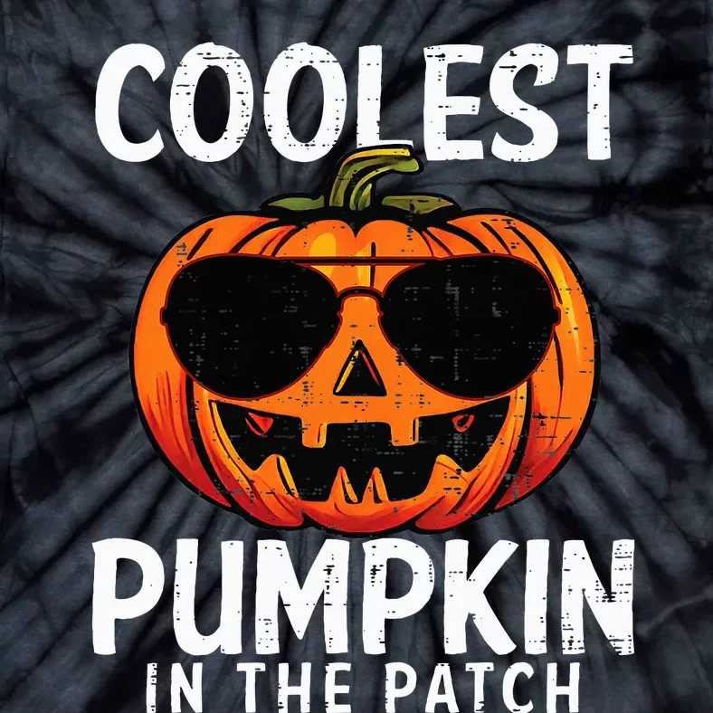 Coolest Pumpkin In The Patch Halloween Kids Tie-Dye T-Shirt