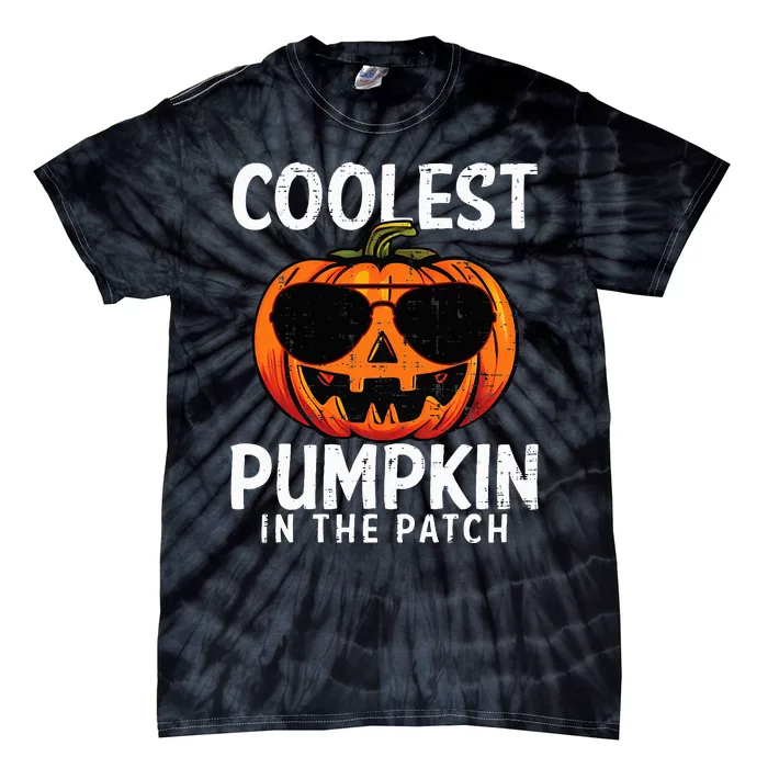 Coolest Pumpkin In The Patch Halloween Kids Tie-Dye T-Shirt