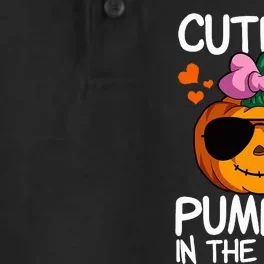 Cutest Pumpkin In The Patch Halloween Pumpkin Dry Zone Grid Performance Polo