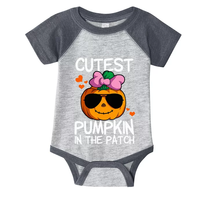 Cutest Pumpkin In The Patch Halloween Pumpkin Infant Baby Jersey Bodysuit