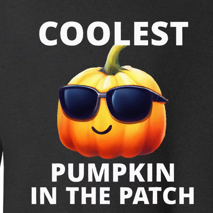 Coolest Pumpkin In The Patch Halloween Toddler Sweatshirt