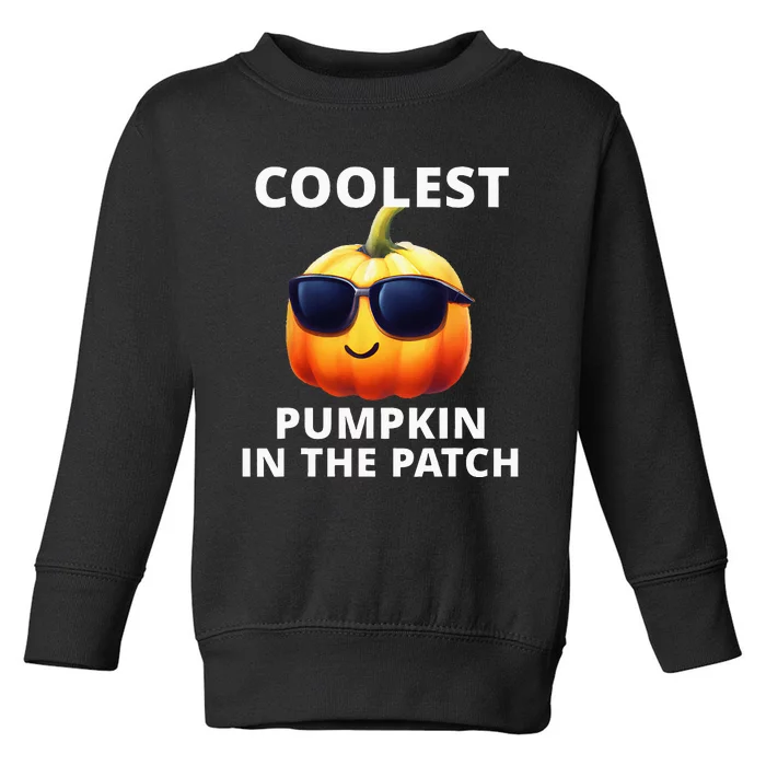 Coolest Pumpkin In The Patch Halloween Toddler Sweatshirt