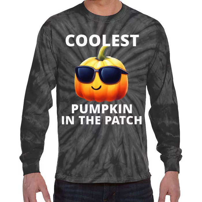 Coolest Pumpkin In The Patch Halloween Tie-Dye Long Sleeve Shirt