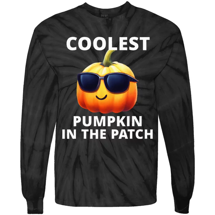 Coolest Pumpkin In The Patch Halloween Tie-Dye Long Sleeve Shirt