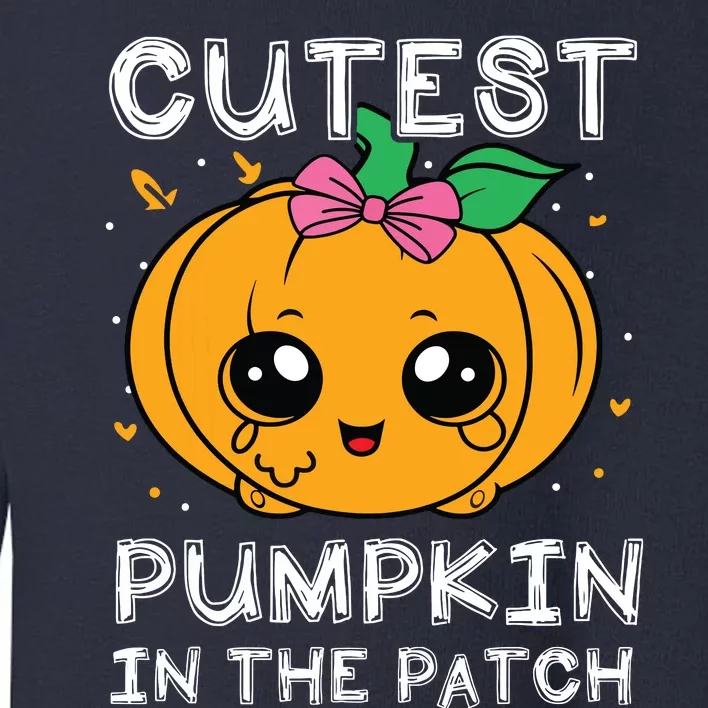 Cutest Pumpkin In The Patch Halloween Costume Girls Toddler Sweatshirt