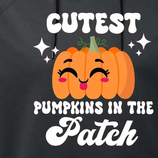 Cutest Pumpkin In The Patch Kids Girls Halloween Pumpkin Performance Fleece Hoodie