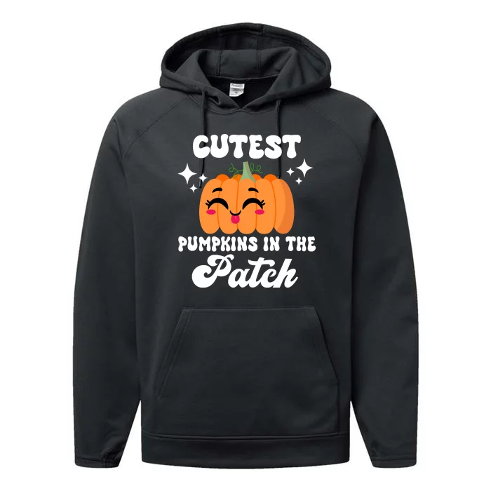 Cutest Pumpkin In The Patch Kids Girls Halloween Pumpkin Performance Fleece Hoodie