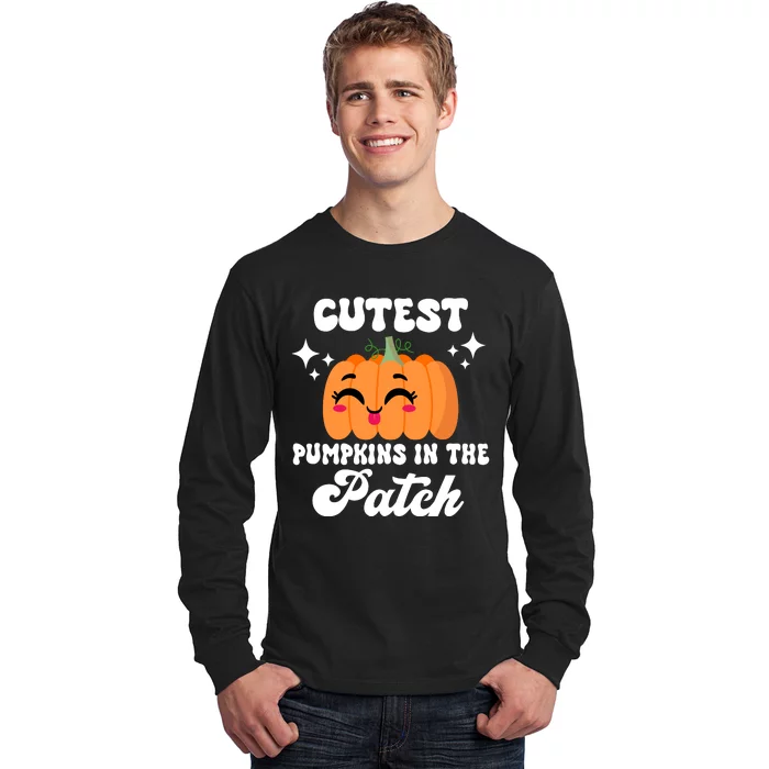 Cutest Pumpkin In The Patch Kids Girls Halloween Pumpkin Long Sleeve Shirt