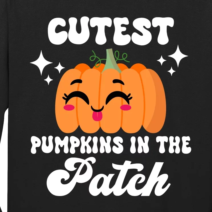 Cutest Pumpkin In The Patch Kids Girls Halloween Pumpkin Long Sleeve Shirt