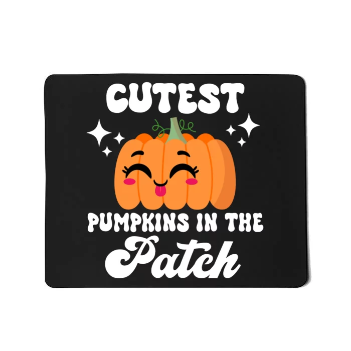 Cutest Pumpkin In The Patch Kids Girls Halloween Pumpkin Mousepad