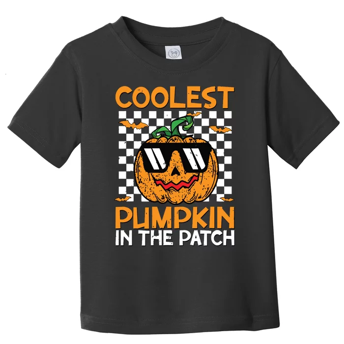 Coolest Pumpkin In The Patch Outfit Halloween Toddler T-Shirt