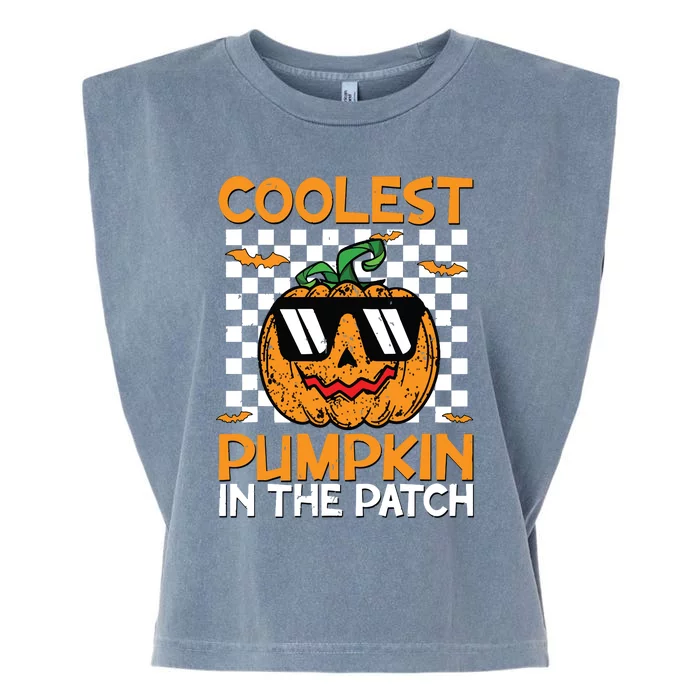 Coolest Pumpkin In The Patch Outfit Halloween Garment-Dyed Women's Muscle Tee