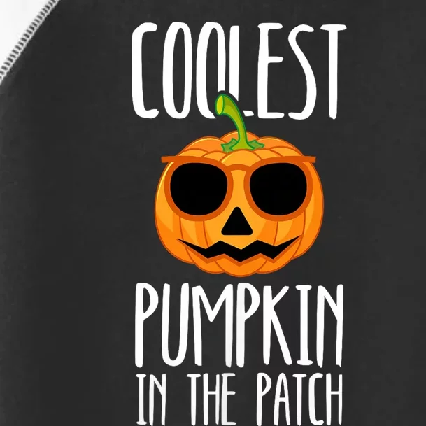 Coolest Pumpkin In The Patch Funny Halloween Party Cute Toddler Fine Jersey T-Shirt