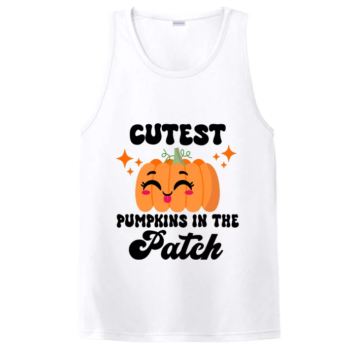 Cutest Pumpkin In The Patch Kids Girls Halloween Pumpkin Performance Tank