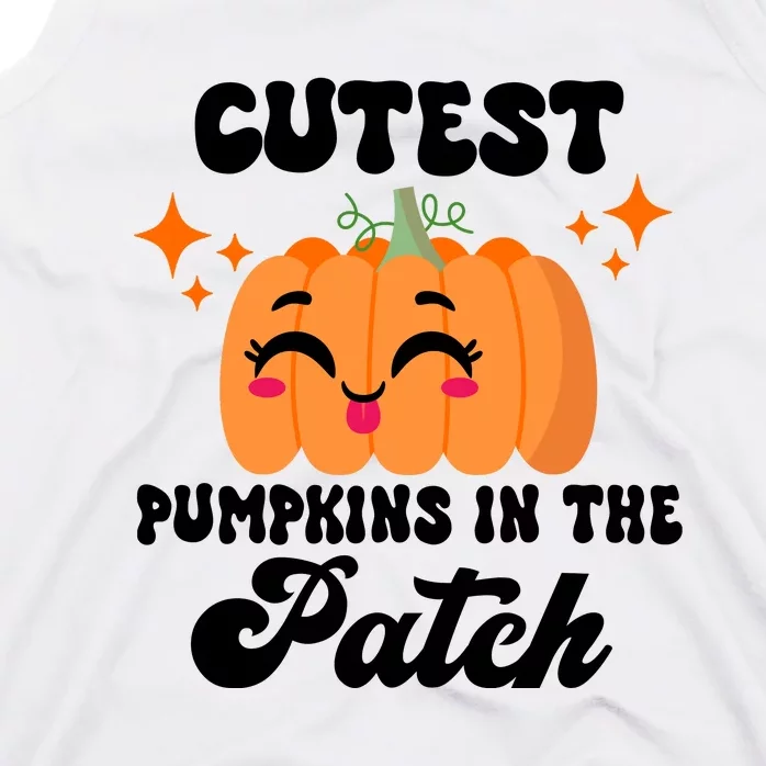 Cutest Pumpkin In The Patch Kids Girls Halloween Pumpkin Tank Top