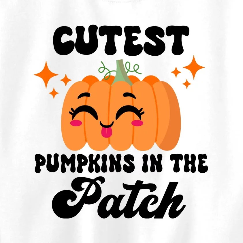 Cutest Pumpkin In The Patch Kids Girls Halloween Pumpkin Kids Sweatshirt