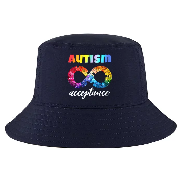 Colorful Puzzle Infinity Acceptance Autism Funny Gift Cool Comfort Performance Bucket Hat