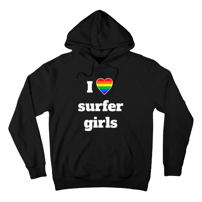 Cool Pride I Heart Surfer Rainbow Hoodie