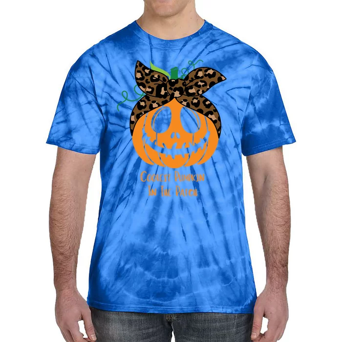 Coolest Pumpkin In The Patch Jackolantern Leopard Head Scarf Cool Gift Tie-Dye T-Shirt