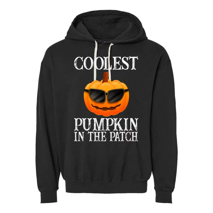 Coolest Pumpkin In The Patch Funny Halloween Garment-Dyed Fleece Hoodie