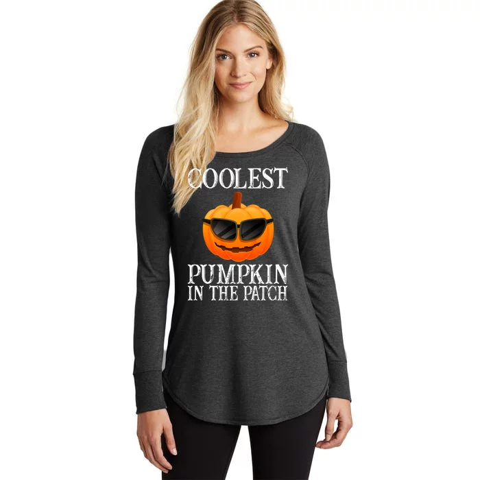 Coolest Pumpkin In The Patch Funny Halloween Women's Perfect Tri Tunic Long Sleeve Shirt