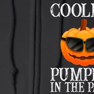 Coolest Pumpkin In The Patch Funny Halloween Full Zip Hoodie