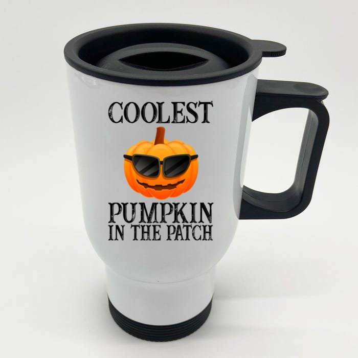 Coolest Pumpkin In The Patch Funny Halloween Front & Back Stainless Steel Travel Mug