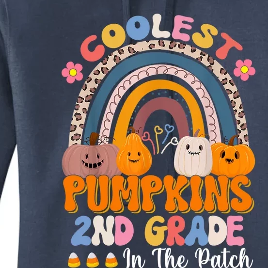 Coolest Pumpkins In The Patch 2Nd Grade Teacher Great Gift Women's Pullover Hoodie