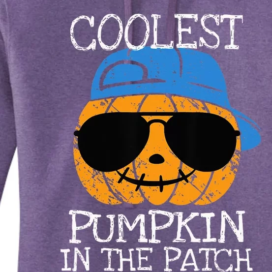 Coolest Pumpkin In The Patch Halloween Women's Pullover Hoodie