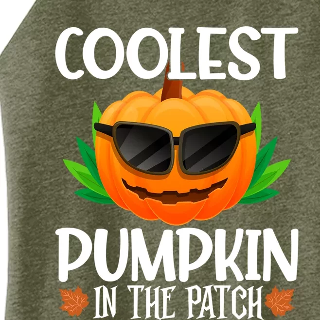 Coolest Pumpkin In The Patch Sunglasses Pumpkin Halloween Gift Women’s Perfect Tri Rocker Tank