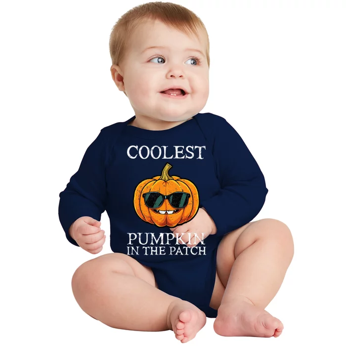 Coolest Pumpkin In The Patch Halloween Baby Long Sleeve Bodysuit