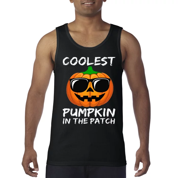 Coolest Pumpkin In The Patch Funny Halloween Tank Top