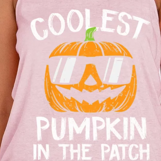 Coolest Pumpkin In The Patch Halloween Gift Women's Knotted Racerback Tank